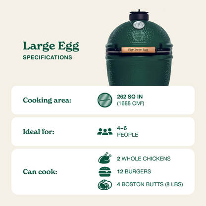 Large Green Egg in a Corner Modular Package