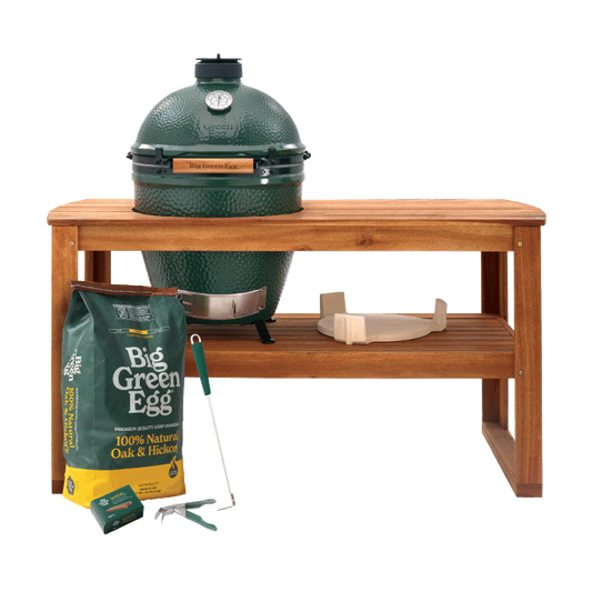 Large Green Egg in Acacia Table Package