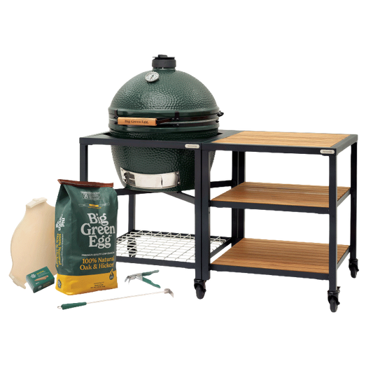 XL Green Egg in Modular Nest with Expansion and 3 Acacia Inserts Package