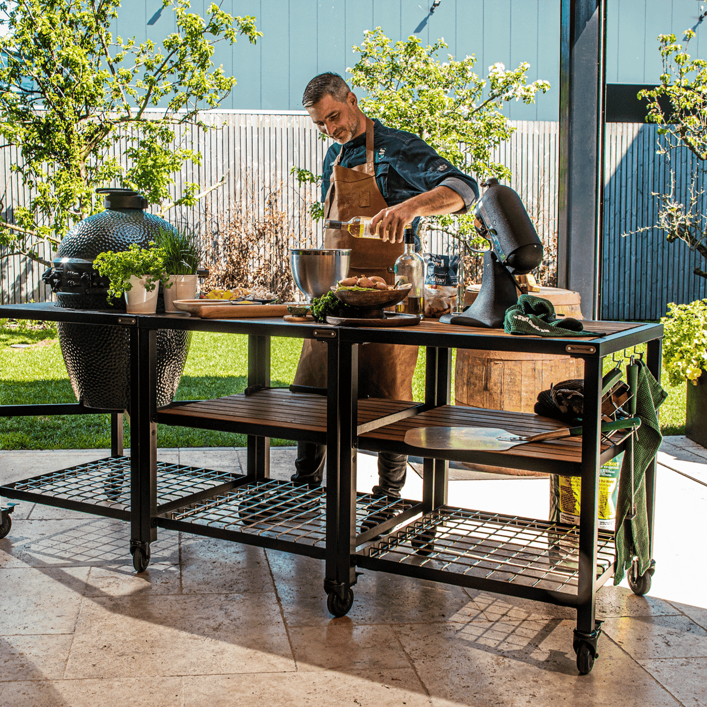 Large The Green Egg in Modular Nest with Expansion and 3 Acacia Inserts Package